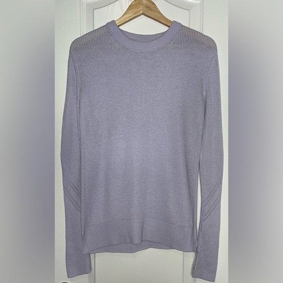 Lululemon Time To Restore Sweater Sheer Lilac Purple Size Small Cashmere Blend - Picture 4 of 8